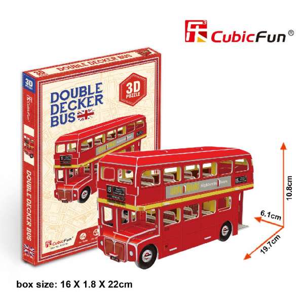 CUBICFUN PUZZLE DOUBLE DECKER BUS S3018 