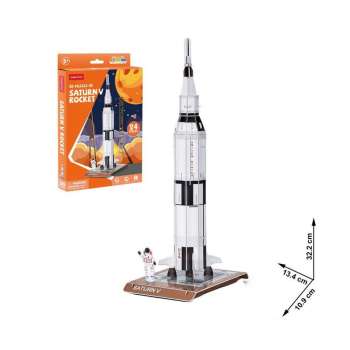 CBF231989 CUBIC FUN PUZZLE SATURN V ROCKET W3198h 