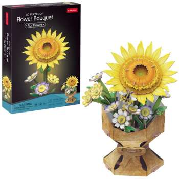 CBF233037 CUBIC FUN PUZZLE FLOWER BOUQUET - SUNFLOWER W3303h 