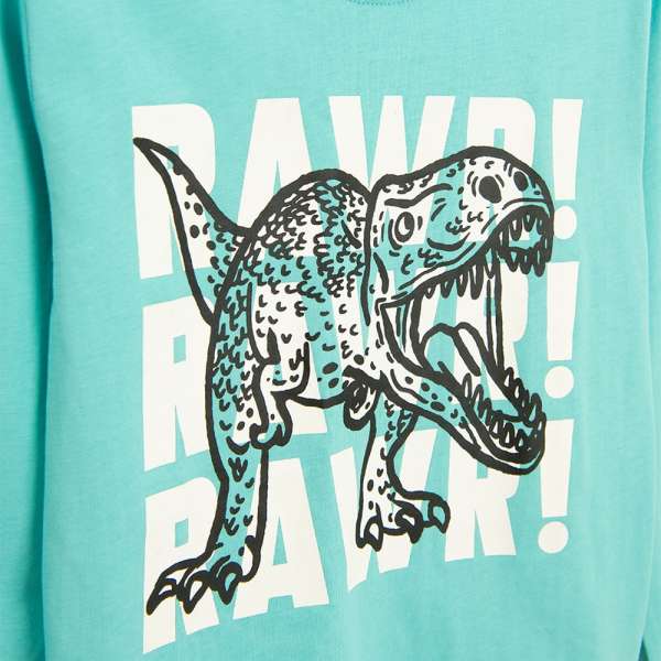 COOL CLUB MAJICA DUG RUKAV TURQUOISE BOTANIC