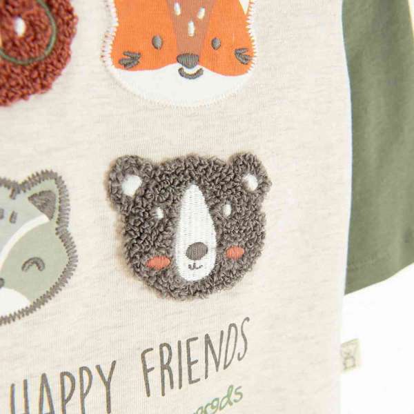 COOL CLUB MAJICA DUG RUKAV BEIGE MELANGE 