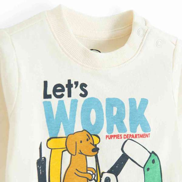 COOL CLUB MAJICA DUG RUKAV CREAMY 