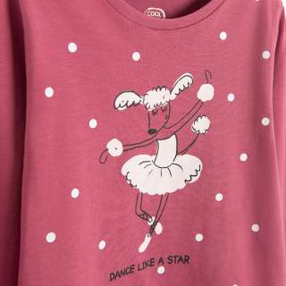 COOL CLUB MAJICA DUG RUKAV DARK PINK