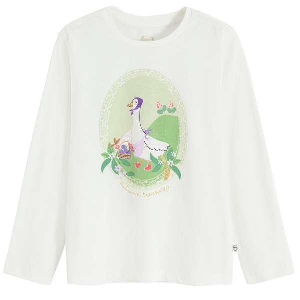COOL CLUB MAJICA DUG RUKAV OFF WHITE