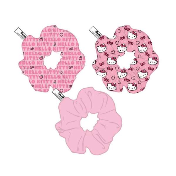 CERDA GUMICE ZA KOSU 3 KOM HELLO KITTY 