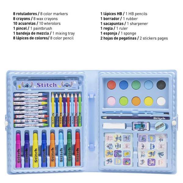 CERDA SLOLSKI SET ZA CRTANJE U KUTIJI STITCH 