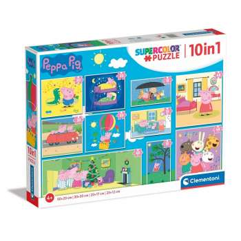 CLEMENTONI PUZZLE 10 IN 1 PEPPA PIG 