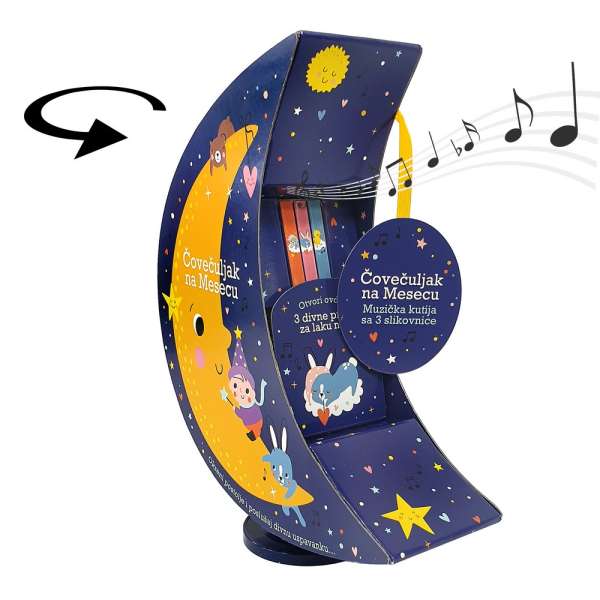 ČOVJEČULJAK NA MJESECU - MUZIČKA KUTIJA SA 3 SLIKOVNICE 