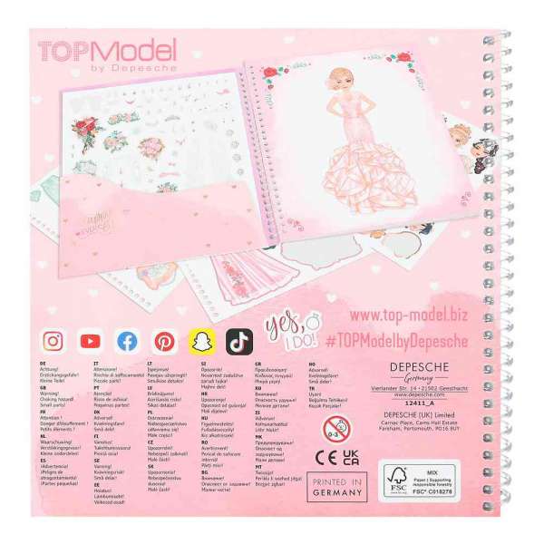 TOP MODEL DRESS ME UP STIKER BOJANKA WEDDING 