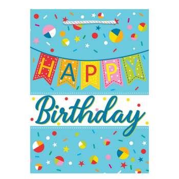 DUK39477 UKRASNA KESA JUMBO HAPPY B-DAY BLUE 