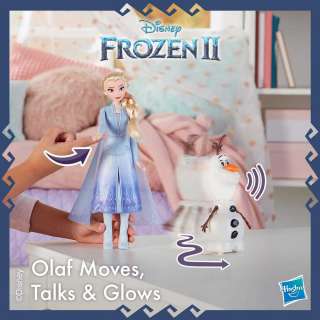 FROZEN 2 OLAF ELSA TALK I GLOW FIGURE 