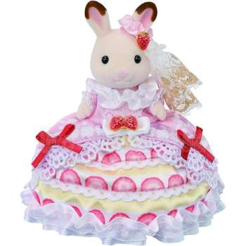 SYLVANIAN FAMILIES FREYA'S BIRTHDAY CELEBRATION STRAWBERRY CAKE DRESS 