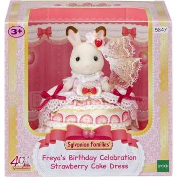 SYLVANIAN FAMILIES FREYA'S BIRTHDAY CELEBRATION STRAWBERRY CAKE DRESS 
