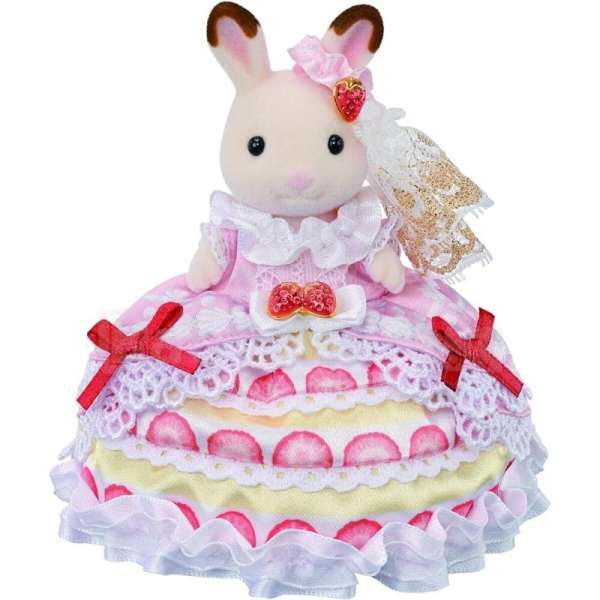 SYLVANIAN FAMILIES FREYA'S BIRTHDAY CELEBRATION STRAWBERRY CAKE DRESS 