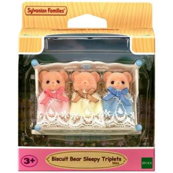 EC5866 SYLVANIAN BISCUIT BEAR SLEEPY TRIPLETS 