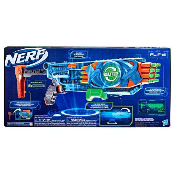 NERF ELITE 2.0 FLIPSHOTS FLIP-16 BLASTER 