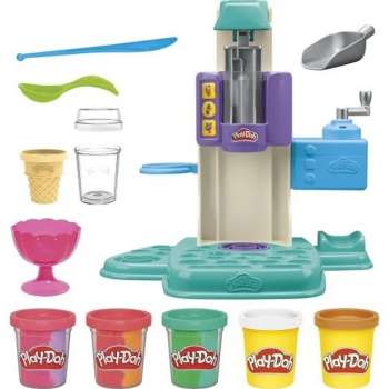 G0028 PLAY-DOH RAINBOW SWIRL ICE CREAM PLAYSET 