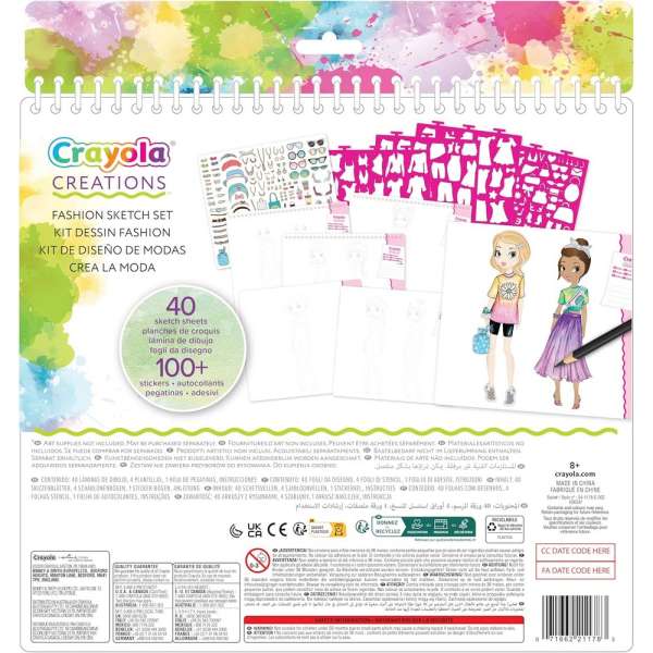 GA041178 CRAYOLA BOJANKA SA STIKERIMA I SABLONIMA FASHION 