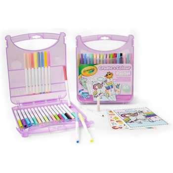 CRAYOLA FLOMASTERI 65 KOMADA I SABLONI 