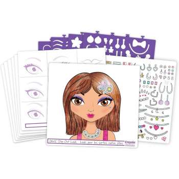 CRAYOLA BLOK SA STIKERIMA I SABLONOM MAKE UP 
