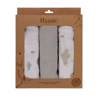 HYGGE TETRA PELENA OD MUSLINA PASTEL GREEN 3 KOM 80X80CM 