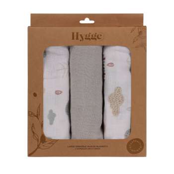 HYGGE TETRA PELENA OD MUSLINA PASTEL GREEN 3 KOM 80X80CM 