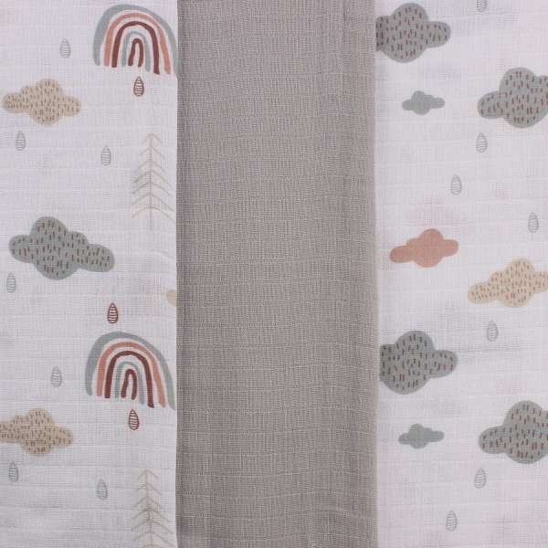 HYGGE TETRA PELENA OD MUSLINA PASTEL GREEN 3 KOM 80X80CM 