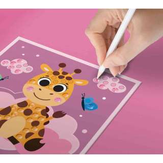 KFFP2502  MINI DIAMOND ART SET GIRAFFE AND CLOUDS 