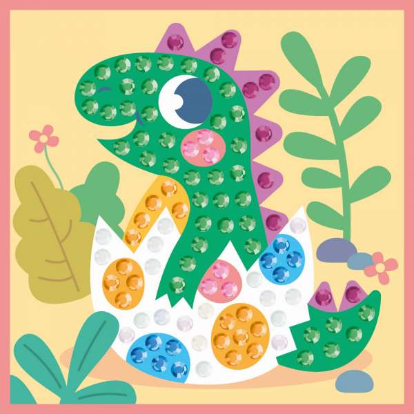 KFFP2505 MINI DIAMOND ART SET DINO 