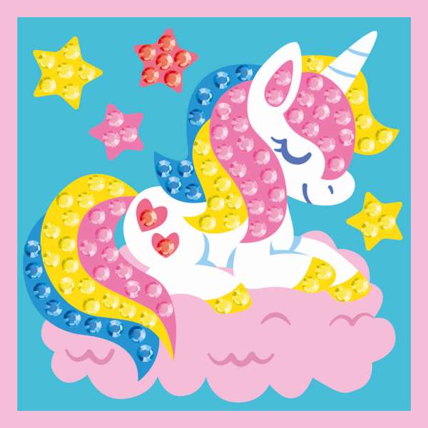 KFFP2509  MINI DIAMOND ART SET SLEEPY UNICORN 