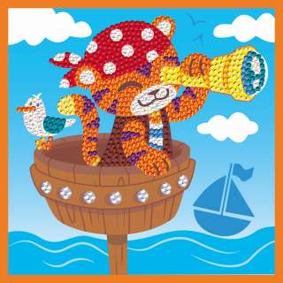 KFFP2514 JUNIOR DIAMOND ART SET LITTLE PIRATE 