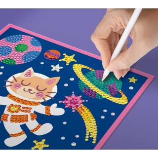 KFFP2517 JUNIOR DIAMOND ART SET SPACE CAT 