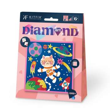 KFFP2517 JUNIOR DIAMOND ART SET SPACE CAT 