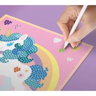 KFFP2519 JUNIOR DIAMOND ART SET RAINBOW UNICORN 