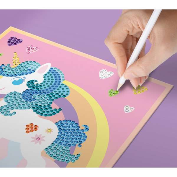 KFFP2519 JUNIOR DIAMOND ART SET RAINBOW UNICORN 