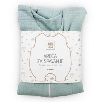 KIDZZ SLEEPING BAG MUSLIN MINT 0-18M 