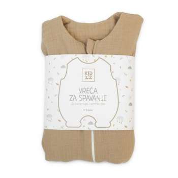 KIDZZ SLEEPING BAG MUSLIN CAPPUCCINO 0-18M 
