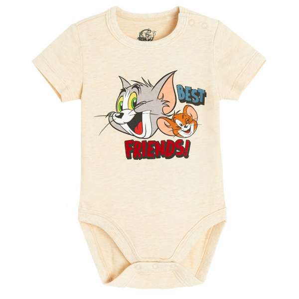 COOL CLUB TOM AND JERRY BODI KRATAK RUKAV BEIGE MELANGE