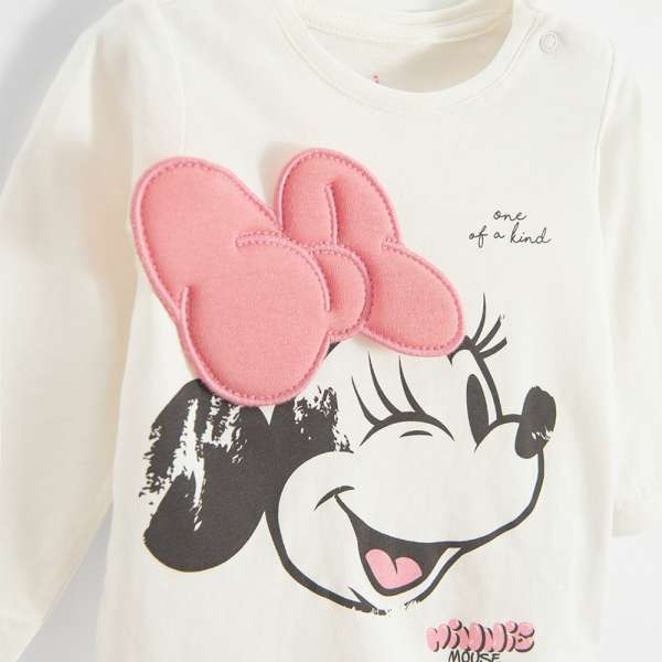 COOL CLUB MINNIE MOUSE MAJICA DUG RUKAV CREAMY 