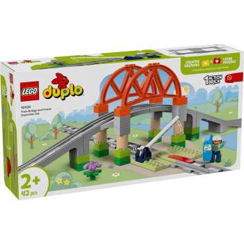 LEGO DUPLO TOWN TRAIN BRIDGE AND TRACKS EXPANSION SET 