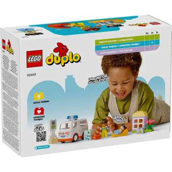 LEGO DUPLO TOWN AMBULANCE  AND  DRIVER 