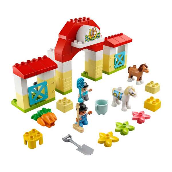 LEGO DUPLO FARM STALA ZA KONJE I BRIGA O PONIJU 