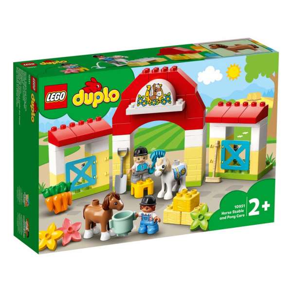 LEGO DUPLO FARM STALA ZA KONJE I BRIGA O PONIJU 