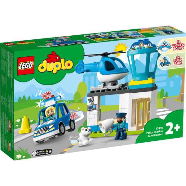 LEGO DUPLO POLICIJSKA STANICA I HELIKOPTER 