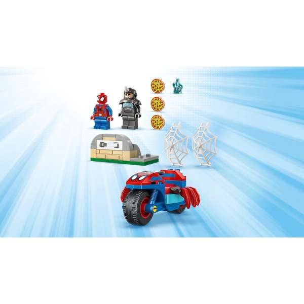 LEGO MARVEL SPIDEY ON HIS MOTORCYCLE VS ENEMY 