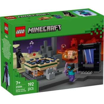 LEGO MINECRAFT NETHER  AND  END PORTAL JOURNEY 
