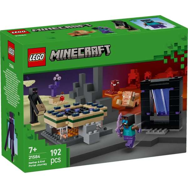 LEGO MINECRAFT NETHER  AND  END PORTAL JOURNEY 