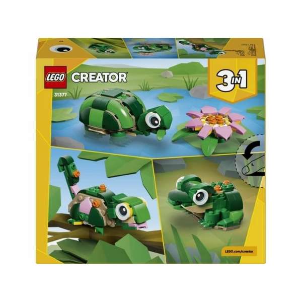 LEGO CREATOR TURTLE WITH A WATER LILY FLOWER 