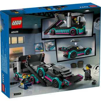 LEGO CITY RACE CAR AND CAR CARRIER TRUCK 