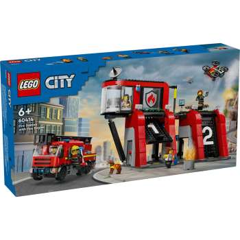 LEGO CITY FIRE STATION WITH FIRE TRUCK 